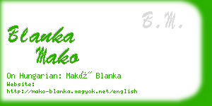 blanka mako business card